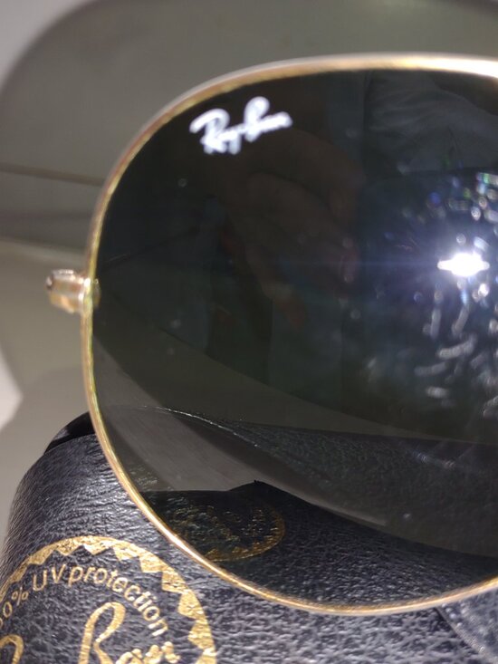 Ray-Ban Aviator Sunglasses Gold Frame Dark Lenses – Gently Used main image 7